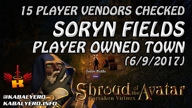 Soryn Fields, 15 Player Vendors Checked (6/9/2017)