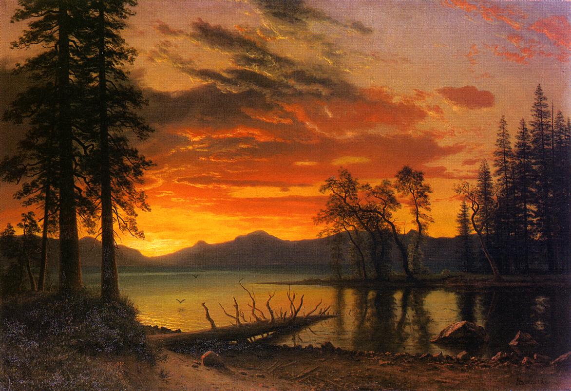 Albert Bierstadt Paintings Sunset