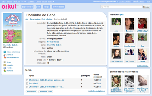 orkut Cheirinho de Bebê