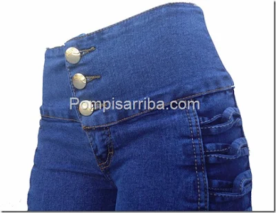 Jeans Corte Colombiano de pretina Alta 3 Botones