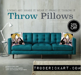 25% off throw pillows by Tom Roderick Art