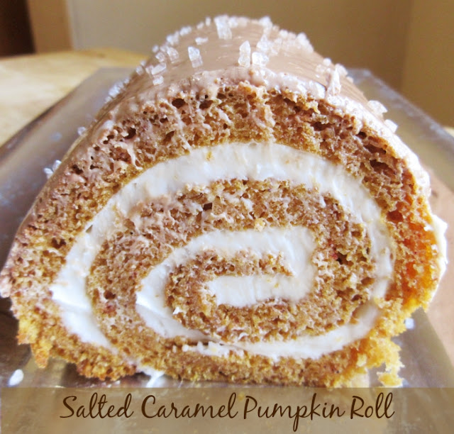 salted caramel pumpkin roll