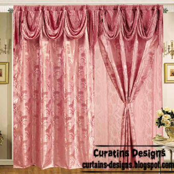 Spanish blackout curtain design, red curtains, embossed curtain fabric