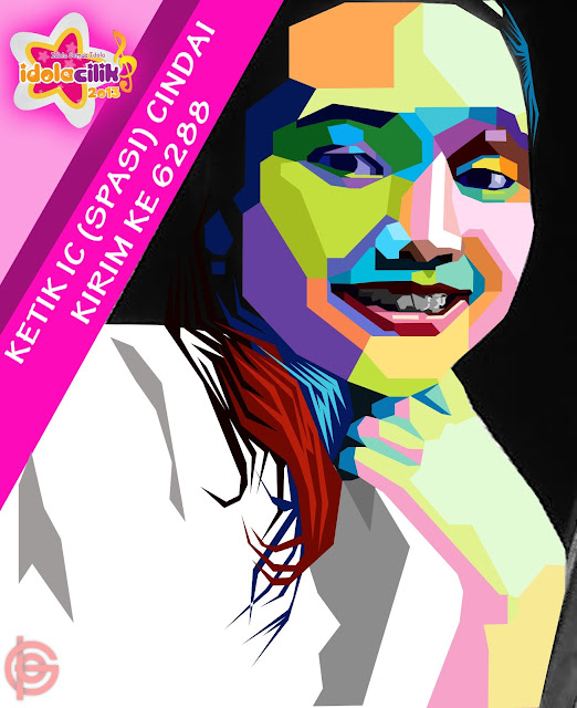 Photoshop Tutorials : how to create WPAP Gloria Cindai Lagio Idola Cilik 2013