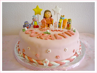 Tarta fondant Dora la exploradora