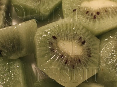 Sweet Kiwi Fruit Slices Macro Food Photography