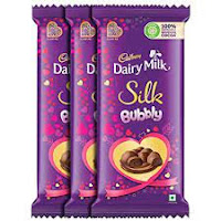 Cadbury Dairy Milk Silk Bubbly Valentine Chocolate Bar, 3 X 120 G