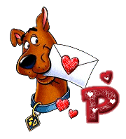 Abecedario Tintineante de Scooby Doo con Carta de Amor.