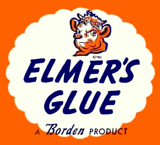 1968 Borden Elmer's Glue-All PRINT AD moo glue?