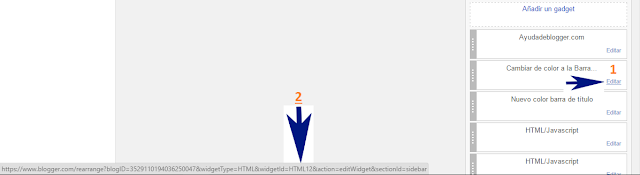 ¿Cómo cambiar de color la barra de títulos de cualquier widget de Blogger?