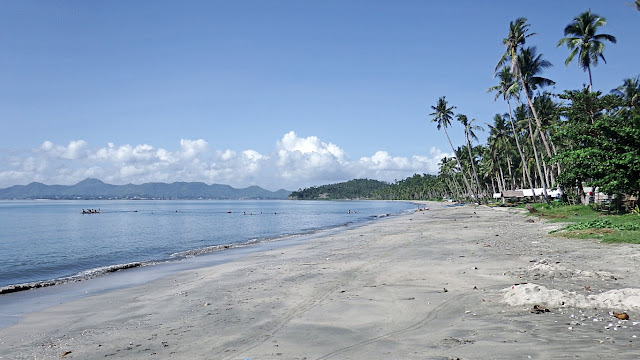 another view of the beach and the sea with Tacloban City in the background at Brgy. Bacubac, Basey Samar