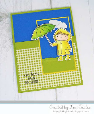 I'm Here Rain or Shine card-designed by Lori Tecler/Inking Aloud-stamps and dies from Mama Elephant