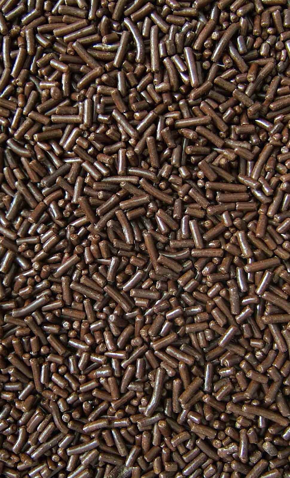 Hagelslag chocolate sprinkles, a color photograph in close-up