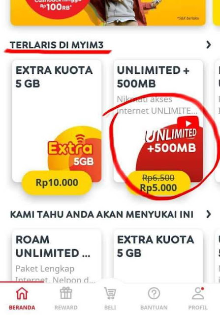 Paket Unlimited Youtube Indosat