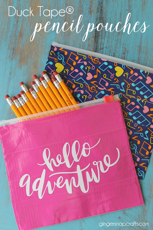 Duck Tape® Pencil Pouches at GingerSnapCrafts.com #ducktape #backtoschool[2]