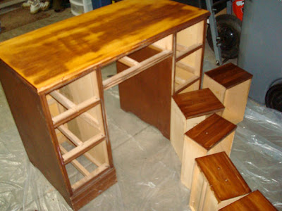 Refinish Wood Desk on Squirrel Chatter  Adventures In Desk Refinishing 1