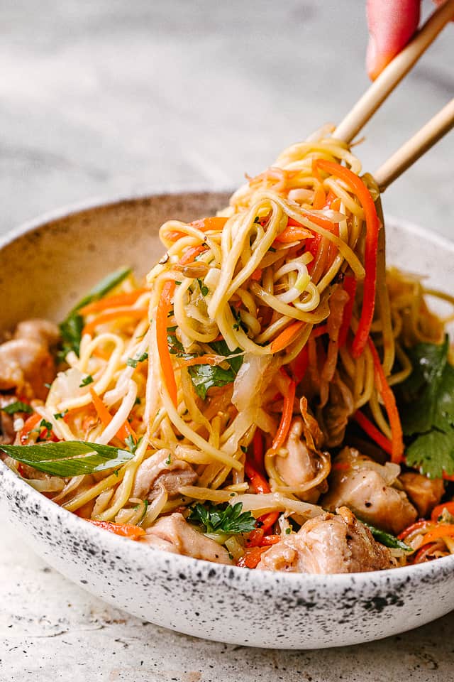 Make perfect Chicken Chow Mein at home and get all the delicious restaurant flavor you’d normally find on the takeout menu. It’s a lot easier than you think!