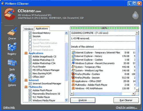 CCleaner 3.25