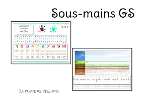 Sous mains GS maternelle à télécharger et modifiable