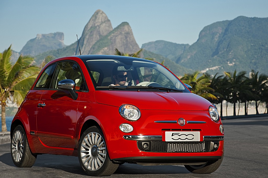 Fiat 500 Interior Red. The opening of the Fiat Store