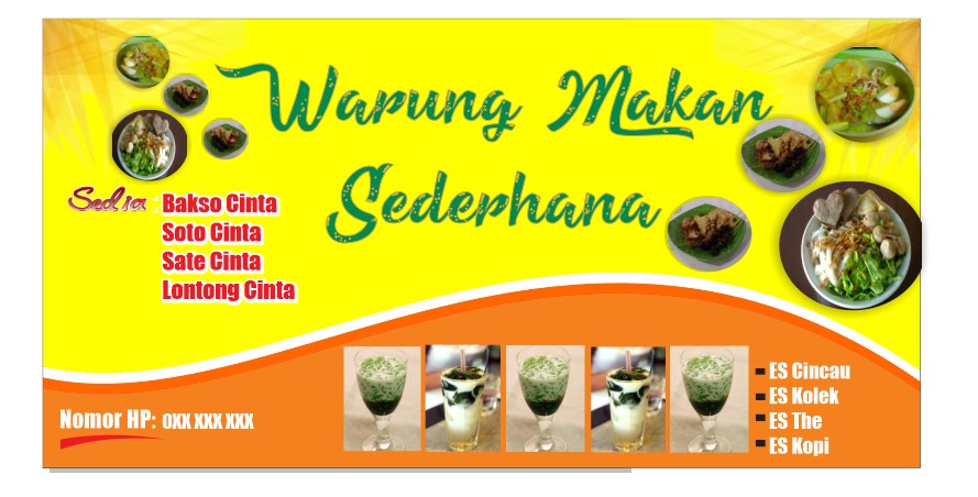 3 Contoh Spanduk Banner Untuk Warung  Makan Minum Format 