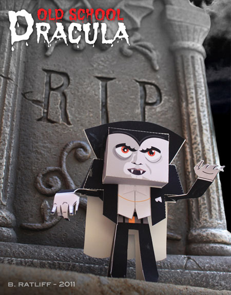 Old School Dracula Paper Toy