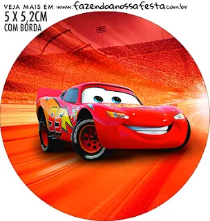 Cars 3: Toppers o Etiquetas para Fiesta para Imprimir Gratis.