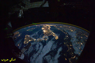 صور ليلية من محطة الفضاء الدولية لدول العالم. Nocturnal images of the International Space Station for the countries of the world