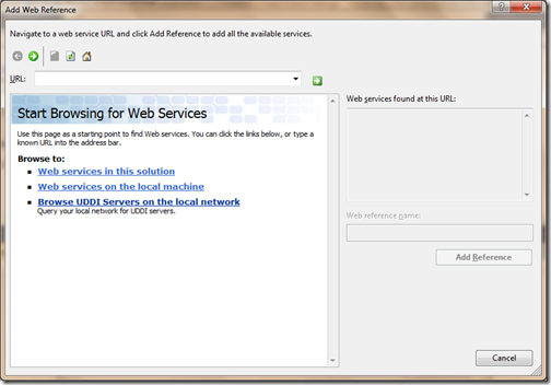 Add web reference dynamic url of web service Add web reference dynamic url of web service