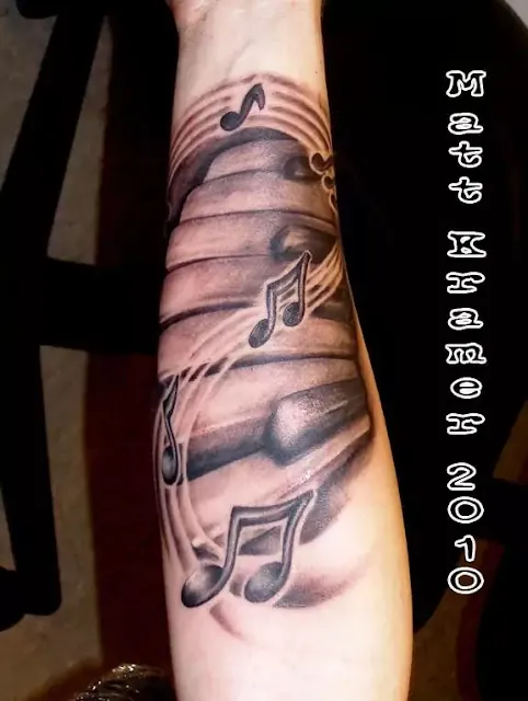 Music Note Tattoos For Men Auditory Ink Design Ideas