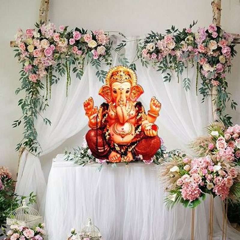 2023 Ganpati Makhar Decoration Ideas: Ganesh Thermocol Makhar Photos,  Background Design Images – Ganpati Sevak