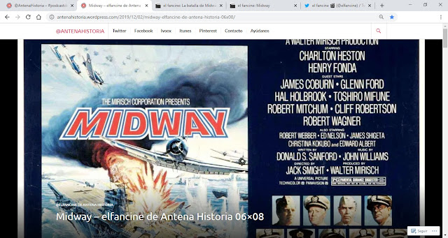 Antena Historia - Podcast de Historia - el fancine de Antena Historia - el fancine - Midway - Cine belico - Historia y cine -  Álvaro García - ÁlvaroGP - Marketing de contenidos