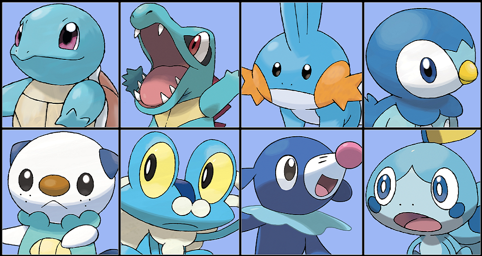 Resultado de imagen para pokemons TIPO AGUA