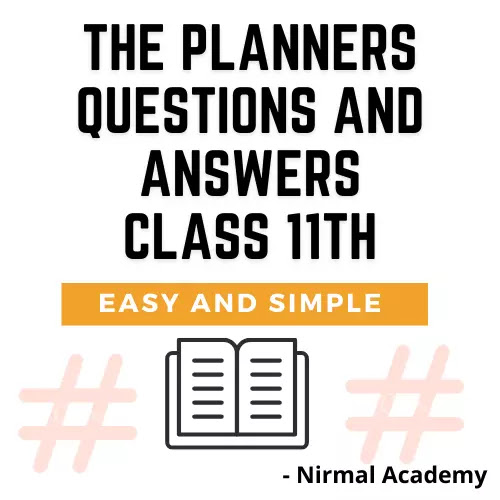 The Planners Solutions | The planners questions and answers