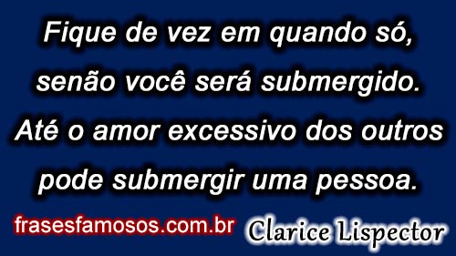 Frase de Clarice Lispector