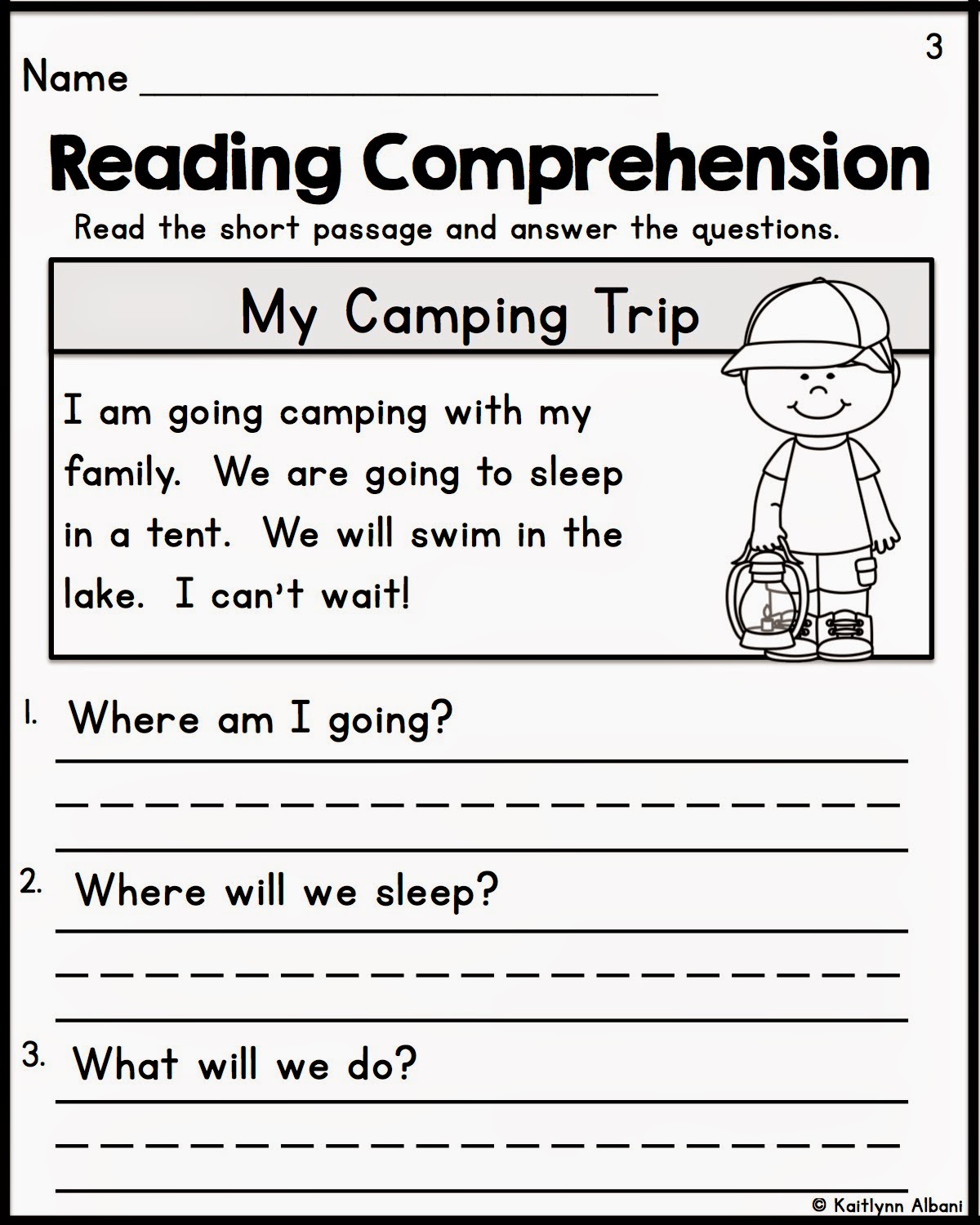 Free Printable Reading Comprehension Worksheets Kindergarten - Worksheet Kindergarten Reading Comprehension ...