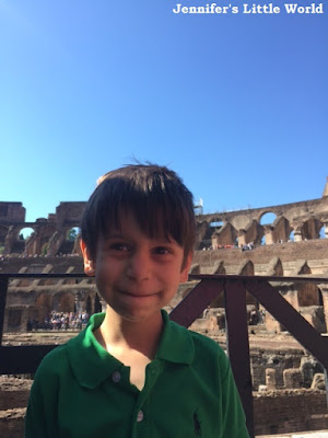 Taking a child to the Colosseum in Rome