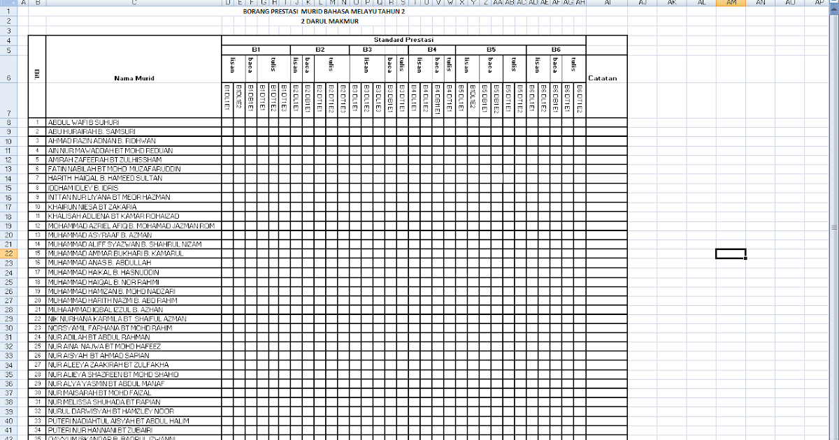 One Stop Academic: BORANG PENTAKSIRAN KSSR TAHUN 2