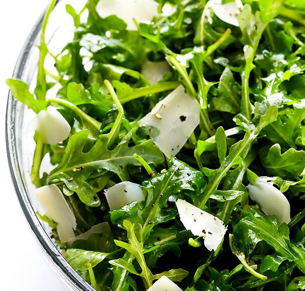 ARUGULA SALAD WITH PARMESAN, LEMON AND OLIVE OIL