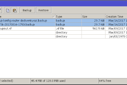 Cara Backup Dan Restore Konfigurasi Router Mikrotik