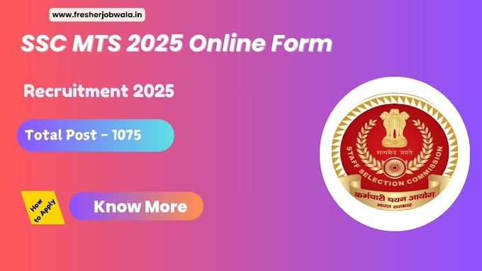SSC MTS 2025 Online Form – 1075 Vacancies, Notification Out