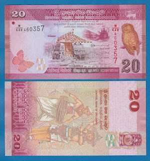 SL34 SRI LANKA 20 RUPEE  UNC (15.09.2021)(P-123)