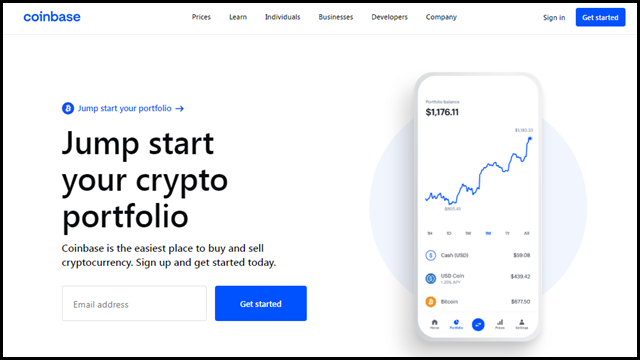 منصة كوين بيس Coinbase