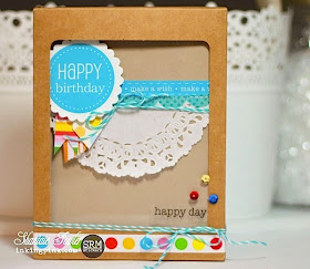 SRM Stickers Blog - A2 Card Set Kraft Window Box Shantaie Fowler - #cards #gift set #stickers #borders #twine #doilies #kraft