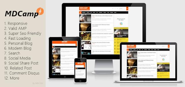 MDCamp Responsive Blogger Template