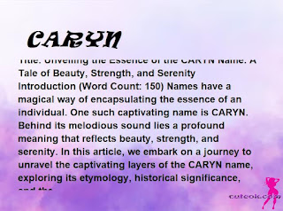 meaning of the name "CARYN"