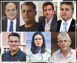   Ricardo Coutinho tem 30% das intenções de voto; Efraim 20%, Pollyana 8% e Bruno Roberto 5%