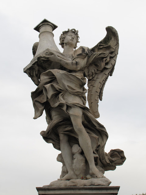 Angel with the Column by Antonio Raggi, Ponte Sant'Angelo, Rome