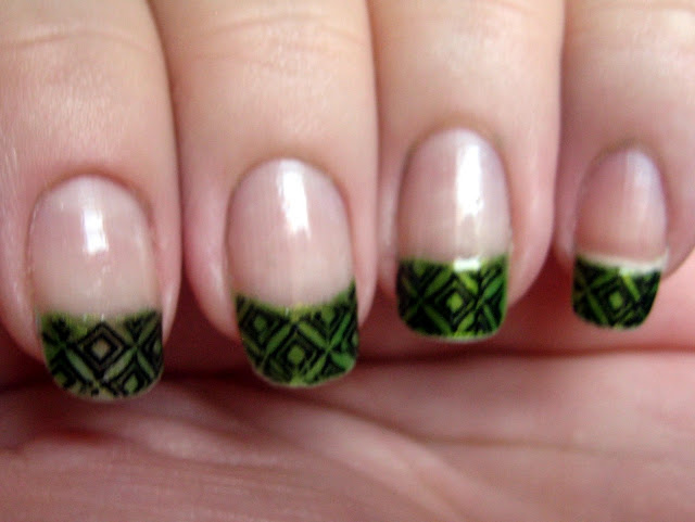 Green Geometry Nails” title=