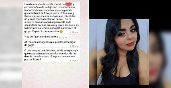 Pide a otra mamá cambiar su foto de Whatsapp porque es mucha tentación para su marido "Soy una mujer muy celosa"